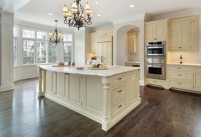 professional installation of laminate flooring in kitchen in Blanchester OH